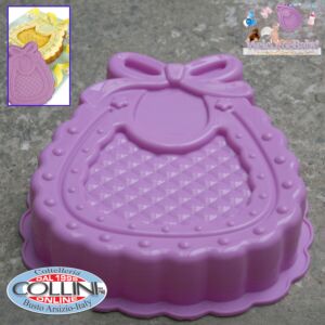 Pavoni - Tortiera in silicone bavaglio - welcome baby
