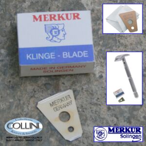 Merkur Solingen - 10  Lamette per il rasoio di sicurezza barba, baffi, basette - 907 000