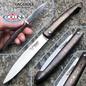 Laguiole En Aubrac - Capucin carbonio e bronzo - 8cm - coltello