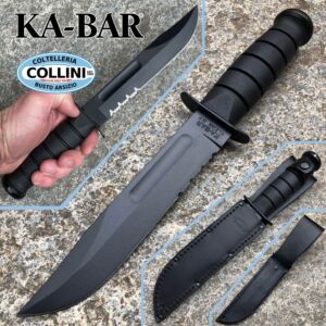 Ka-Bar - Black Fighting Knife - 02-1212 - Leather Sheath - coltello