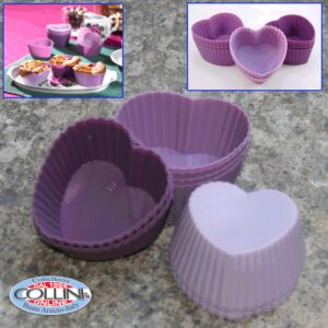 Lurch - Set muffin cuore in silicone 12 pezzi 