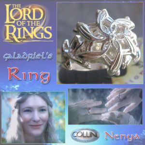 Lord of the Rings - Nenya, l'anello di Galadriel 19mm - 707/19.75 - Il Signore degli Anelli