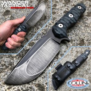 Wander Tactical - Lynx Compound - Raw Finish and Black Micarta - coltello custom