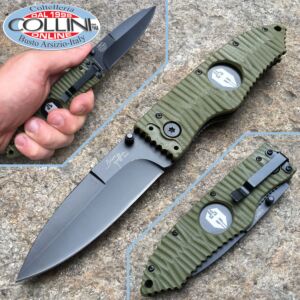Hoffner - CQB-CT Od Green Folding knife 3.5" Black  chiseled - coltello