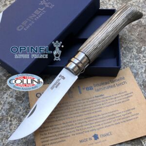 Opinel - N°08 Luxe Betulla knife Lamellato Grigio - Coltello