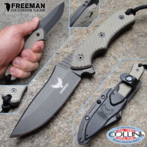 Freeman Outdoor Gear - 3,25" Cobalt Field Knife 451 - Green Micarta - Coltello