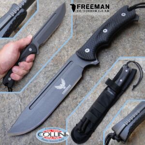 Freeman Outdoor Gear - 6,5" Cobalt Black Chopper Knife 451 - G10 Black - Coltello