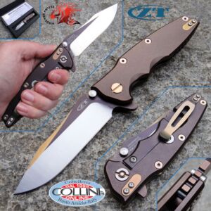 Zero Tolerance - Rick Hinderer 0392 Factory Custom - Bronze Gold - ZT0392BRNGLD - coltello