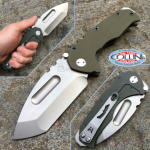 Medford Knife and Tools - Praetorian G/T D2 - Satin Blade and PVD Green Titanium - coltello