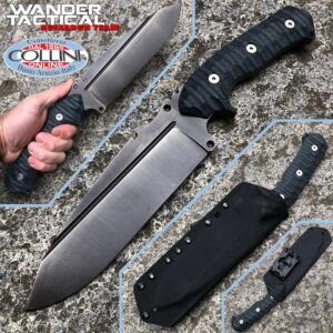 Wander Tactical - Smilodon Iron Washed and Black Micarta - coltello artigianale