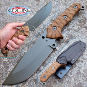 Wander Tactical - Haast Eagle - OD Green & Fire Micarta - coltello custom