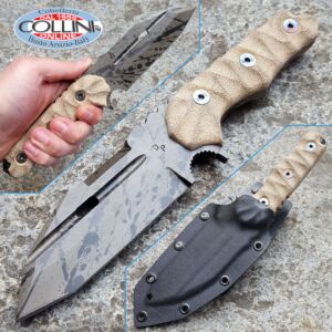 Wander Tactical - Hurricane Military Tool - Black Blood & Desert Micarta - coltello custom