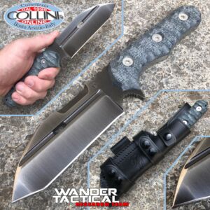 Wander Tactical - Hurricane knife Iron Washed and Black Micarta - coltello custom