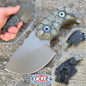 Wander Tactical - Tryceratops - Grey & Green Micarta - coltello custom