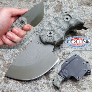 Wander Tactical - Tryceratops - OD Green & Green Micarta - coltello custom