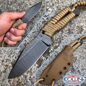 Wander Tactical - Iron Washed - Coyote Paracord - coltello artigianale