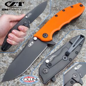 Zero Tolerance - Hinderer Slicer Frame Lock - Orange Sprint Run - ZT0562ORBLK - coltello