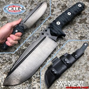Wander Tactical - Uro knife - Raw Finish - Black micarta - coltello custom