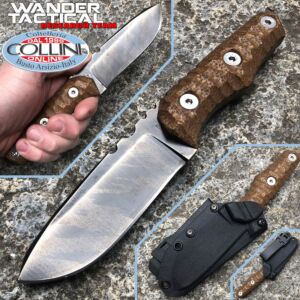 Wander Tactical - Scrambler - Ice Brush & Darkwood Micarta - coltello artigianale