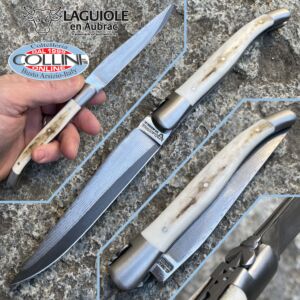 Laguiole En Aubrac knife - Cervo con lama in VG10 in Sanmai - coltello