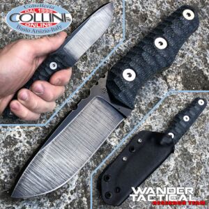 Wander Tactical - Scrambler - Raw Finish & Black Micarta - coltello artigianale