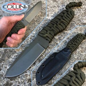 Wander Tactical - Scrambler EDC - Black & Woodland Paracord - coltello artigianale