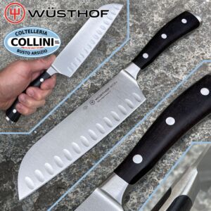 Wusthof Germany - Ikon - Coltello Santoku Olivato da 17cm. - 1010531317 - coltello da cucina