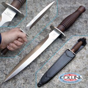Fox - SATIN Fairbairn Sykes Fighting Knife - Walnut - FX-593 - coltello