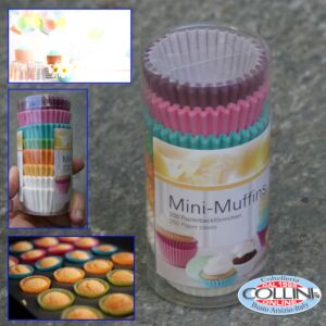 Birkmann - Set 200 mini pirottini colorati carta da forno per  mini muffins-cupcake