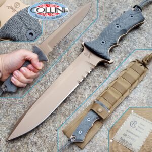 Chris Reeve - Green Beret Knife 7" by W. Harsey - Serrated Flat Dark Earth - coltello
