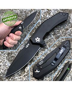 Zero Tolerance - Matte Black Titanium Flipper - Sprint Run - USATO - ZT0095S90BLK - coltello