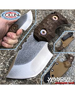 Wander Tactical - Tryceratops Compound  knife - SanMai V-Toku2 & Brown Micarta - coltello custom