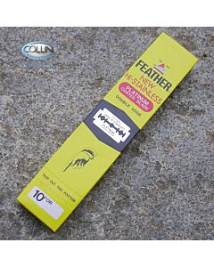 Feather - 200 Lamette in acciaio inox per Rasoi di Sicurezza e Shavette - lametta