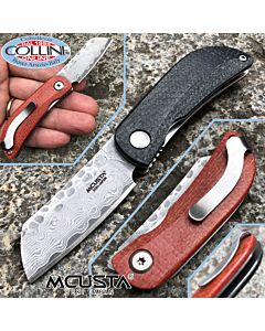 Mcusta - Petit Damascus knife - VG10 steel - Micarta Orange e Black - MC-0211D - coltello