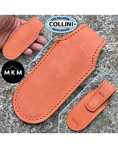 MKM - Fodero da Tasca a Chiusura Magnetica - Pelle Arancione - accessori coltelli