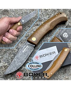 Boker - Boxer Slipjoint EDC by Raphael Durand - Brown Micarta - 111029 - coltello