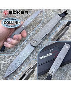 Boker Plus - LRF Damascus knife e Titanio by Kansei Matsuno - 01BO174DAM - coltello chiudibile