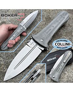 Boker Plus - Pocket Smatchet knife in micarta by Chuck Gedraitis - 01BO141 - coltello