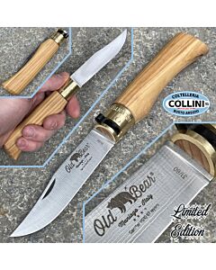 Antonini knives - Old Bear knife in Damasco SanMai VG10 a 67 layers - 21cm - ulivo - Limited Edition