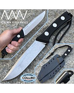Acta Non Verba - P300 Knife - Stonewashed Sleipner - Black G10 e Kydex - coltello