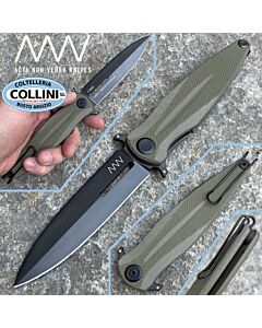 Acta Non Verba - Z400 Knife - Black DLC Sleipner - Olive G-10 - coltello