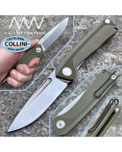 Acta Non Verba - Z200 Knife - Stonewashed Sleipner - Olive G-10 - coltello