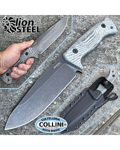 Lionsteel - T6 Knife - K490 Old Black e Micarta Nera - T6B CVB - coltello