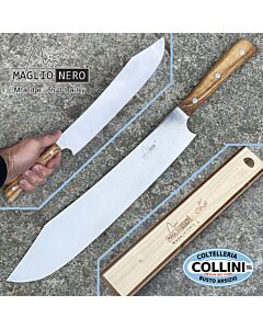 MaglioNero - Linea Iside - Scimitarra BQ Spartacus 30cm - Ulivo - scatola in Legno - UV5430 - coltello cucina