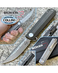 Boker Plus - Cataclyst Damast Flipper Knife - Green Micarta - 01BO478DAM - coltello