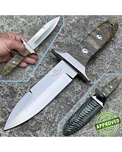 Livio Montagna - Fighter Knife - N690 e Ontano Stabilizzato - COLLEZIONE PRIVATA - coltello artigianale