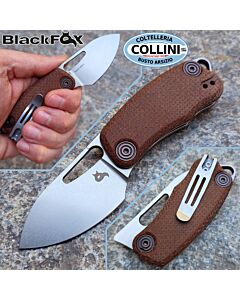 BlackFox - Nix Knife by Grigorii Matveev - D2 Brown Micarta - BF-763 - coltello