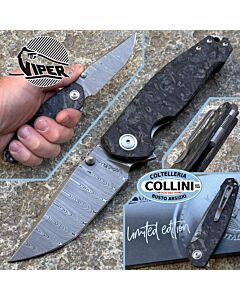 Viper - Katla knife by Vox - Damasco - Fibra di Carbonio Dark matter - Limited Edition - VA5980FCM - coltello