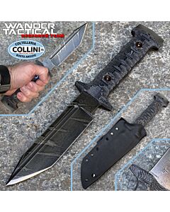 Wander Tactical - Tenebris Pilot Clip Point Knife - Ice Brush & Micarta Black - Coltello Custom