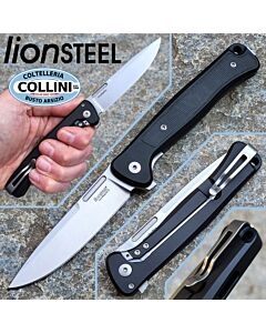 Lionsteel - Skinny Aluminium - Black & Stonewashed MagnaCut - SK01A BS - coltello